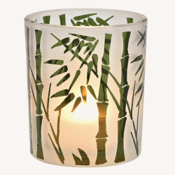 Glassholder with bamboo design