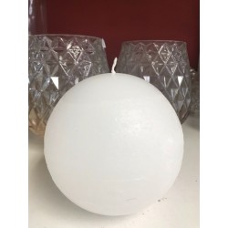 Ball candle, 12cm, frosted