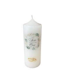 Wedding candle, printed, 7x19cm