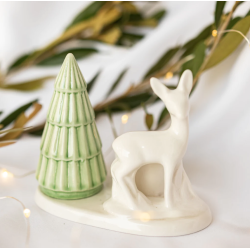 Candle Holder with Deer and...