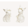Flower Bunny, porcelain, 6cm