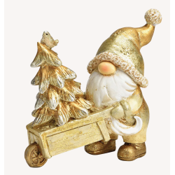 Cute gnome with tree 11cm