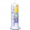 Baptism candles with wax decor